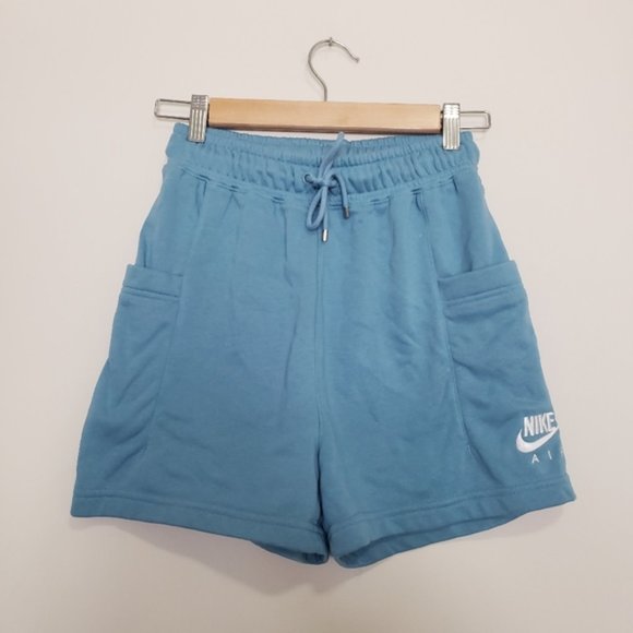 Nike Air blue fleece high rise sweat shorts xs - Picture 2 of 5